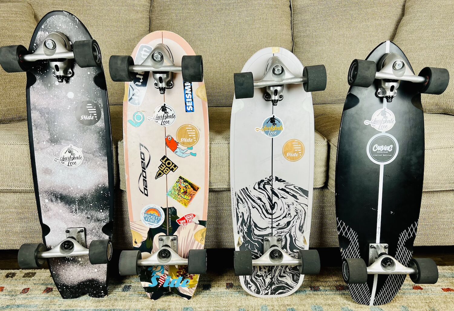 サーフィン・ボディボード SLIDE SurfSkateboards NEW TruckSet Slide Surfskate Street Surf Skateboard - YouTube